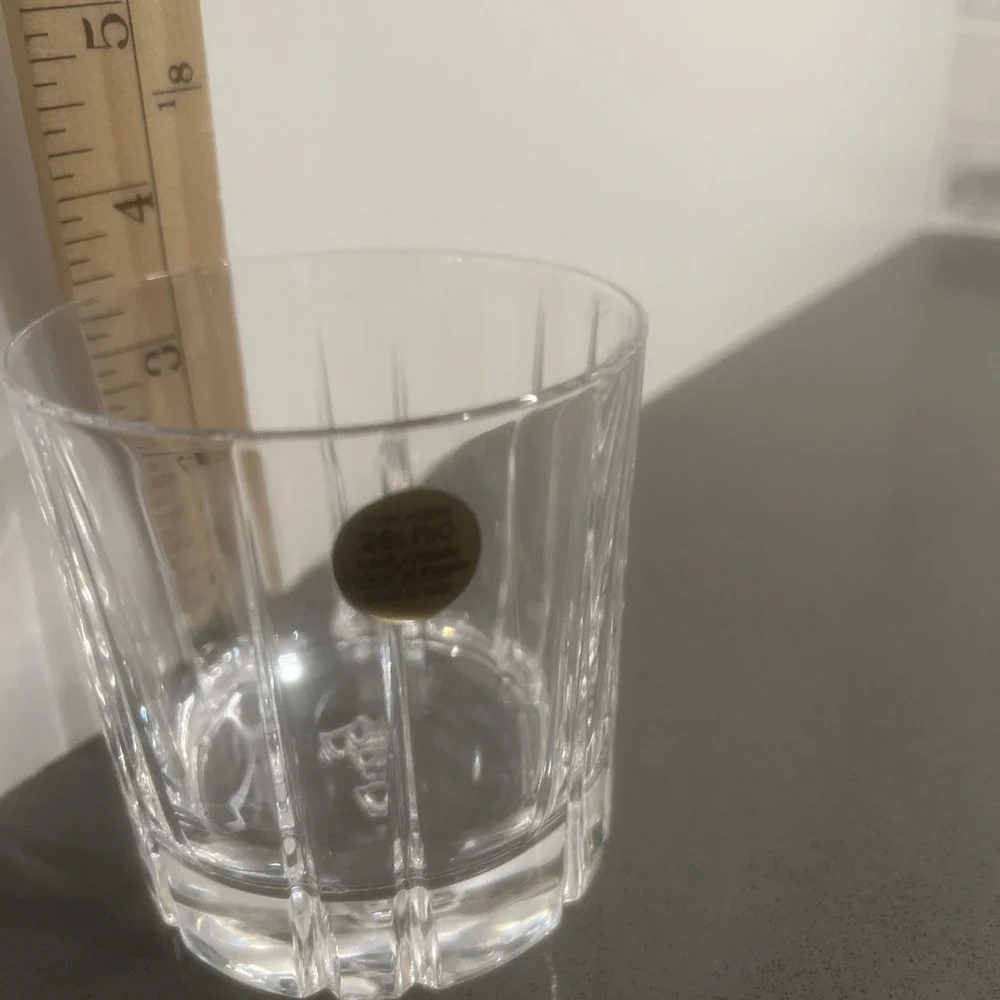 6-Capri Crystal Cristallo Al Piombo 24% Italia 10 oz Whiskey Glasses. EUC